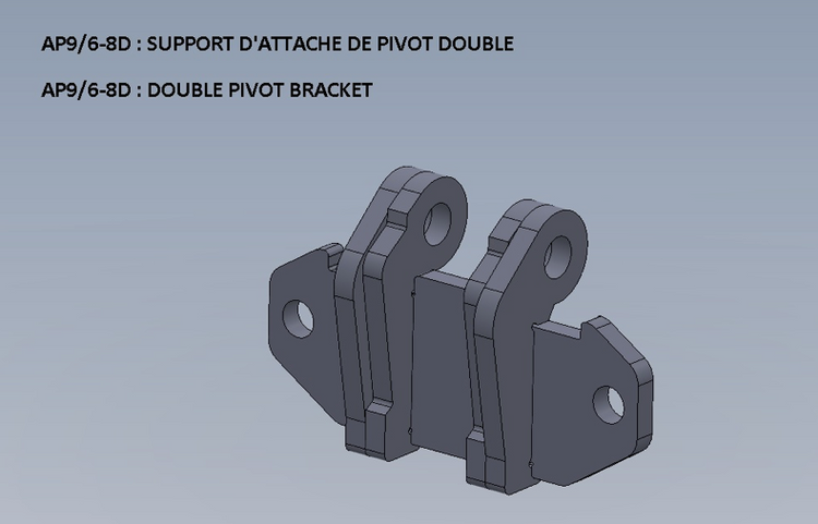 Metal Pless Part#: AP9/6-8D 012-16-0012 Double Pivot Bracket, 2 of 5