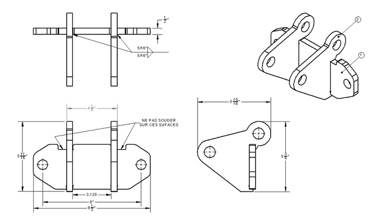 Metal Pless Part#: AP9/6-8 012-16-0010 Pivot Bracket