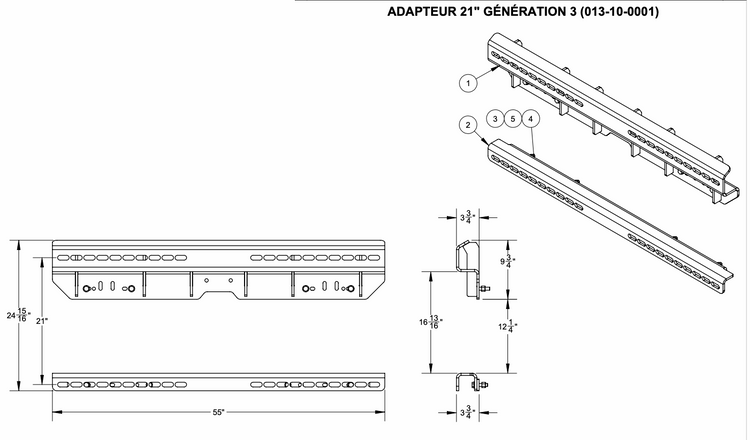 Metal Pless Part# ADPL21-9: 013-10-0001 Hook Adapter