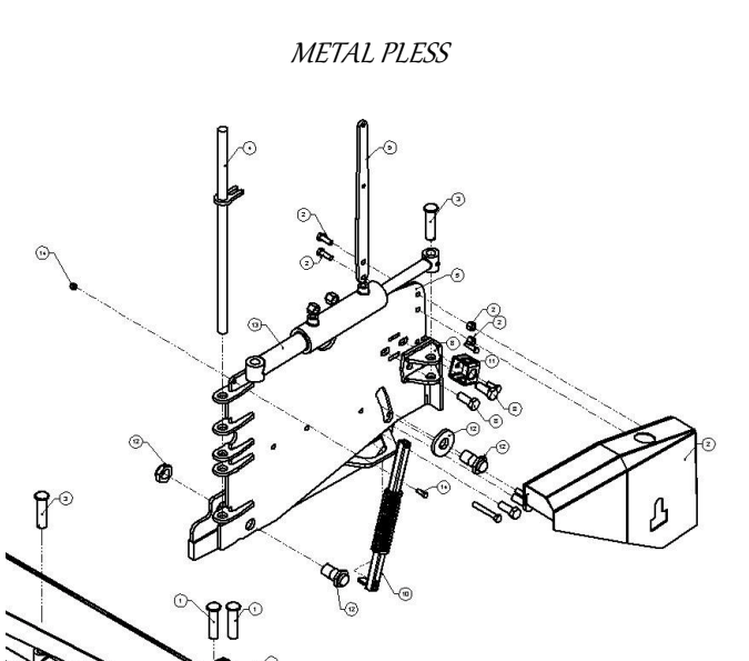 Metal Pless Part# AGLT/10-5: 012-18-0012 Side Gate Spring Assembly