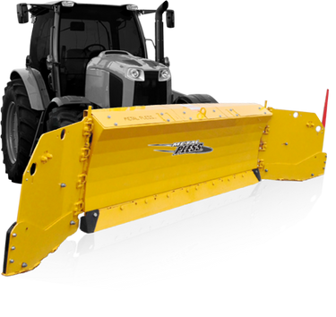 Metal Pless AgriMaxx Standard Edge Plow Mounted on a AG Tractor