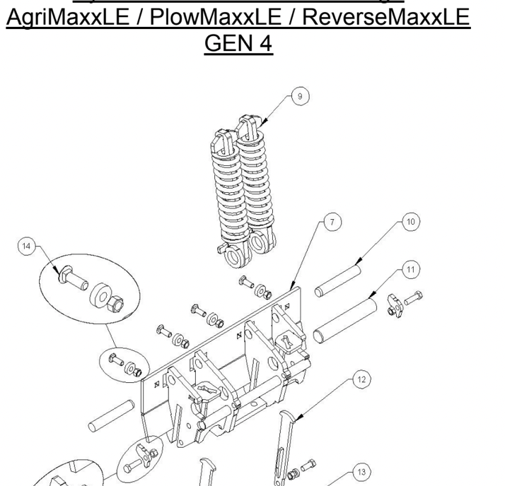 Metal Pless Part # LB/14-14: Spring Assembly Lock