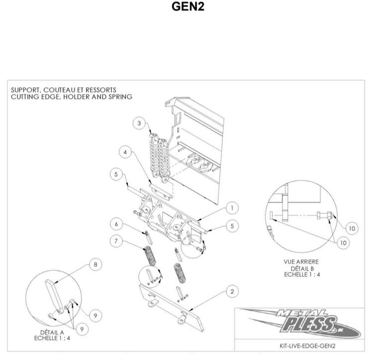 Metal Pless Part# LEGUIDE(GEN2) B : Live Edge Spring Guide