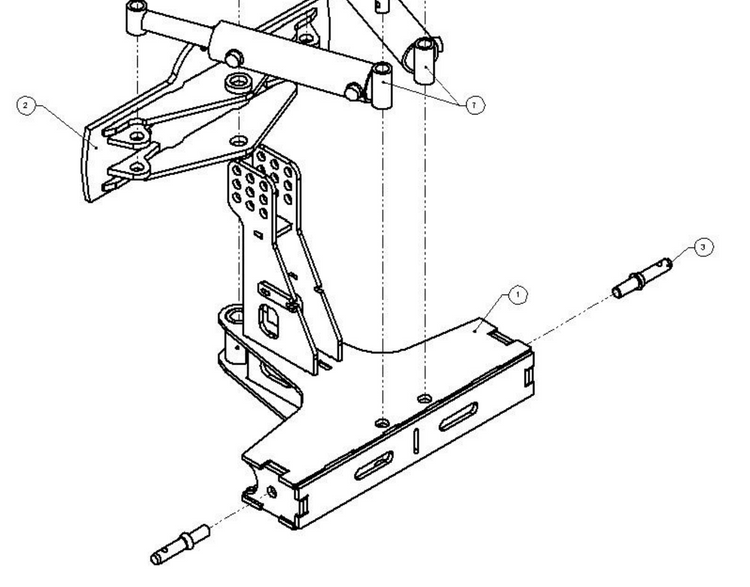 Metal Pless Part# AGLT/12-3: Agrilight 3 Point Lower Pin  110-22-0101